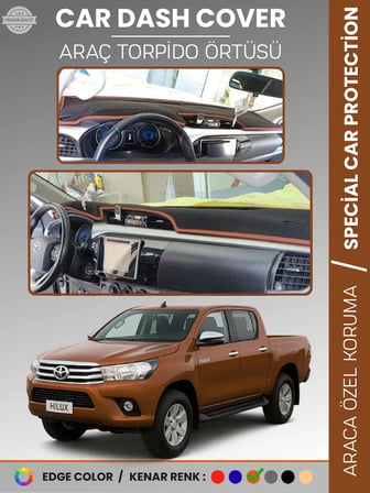 TOYOTA HILUX REVO (2015-2020) Torpido Örtüsü Ön Göğüs Koruma Araca Özel UV Koruma 5317