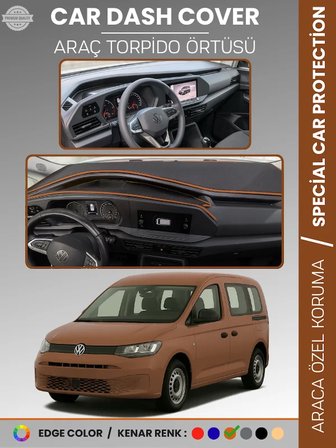 VOLKSWAGEN CADDY (2021+) Torpido Örtüsü Ön Göğüs Koruma Torpido Koruma Tam Uyum Çatlamayı Önler  5232