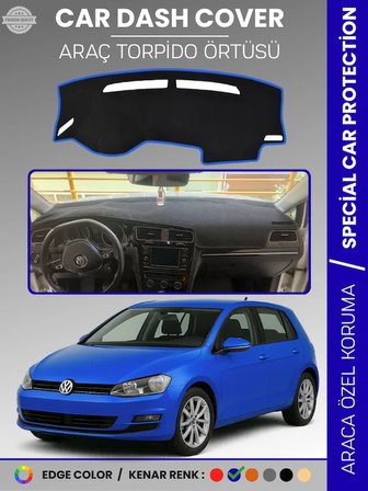 VOLKSWAGEN GOLF 7 (2013-2020) Torpido Örtüsü Ön Göğüs Koruma Tam Uyum Çatlamayı Önler  3665
