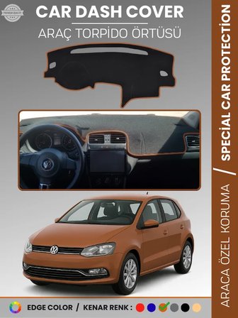 VOLKSWAGEN POLO (2009-2019) Torpido Örtüsü Ön Göğüs Koruma Torpido Koruma Tam Uyum Kaymaz Özel Kesim 8765