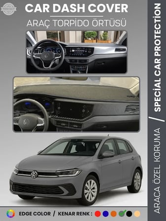 VOLKSWAGEN POLO (2022+) Torpido Örtüsü Ön Göğüs Koruma Torpido Koruma Tam Uyum Kaymaz Özel Kesim 9913