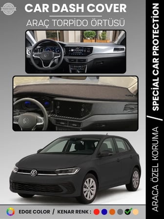 VOLKSWAGEN POLO (2022+) Torpido Örtüsü Ön Göğüs Koruma Torpido Koruma Tam Uyum Kaymaz Özel Kesim 1890