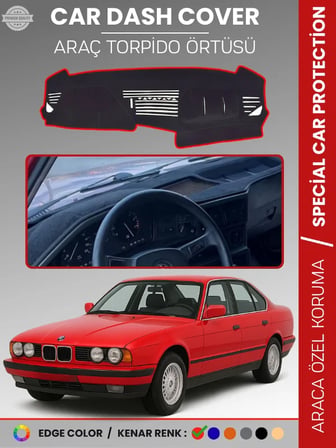 BMW E34 5 SERİSİ AİRBAGSİZ (1988-1996) Torpido Örtüsü Panel Torpido Koruma Tam Uyum Çatlamayı Önler 3534