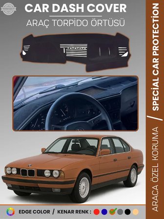 BMW E34 5 SERİSİ AİRBAGSİZ (1988-1996) Torpido Örtüsü Panel Torpido Koruma Tam Uyum Çatlamayı Önler 1277