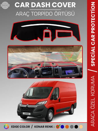 CITROEN JUMPER X290 KASA (2014-2024) Torpido Örtüsü Ön Göğüs Koruma Araca Özel Çatlamayı Önler  8239