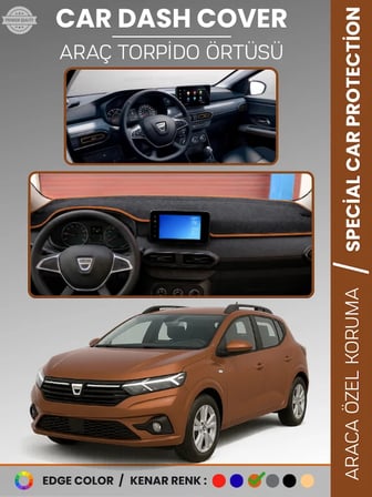 DACIA SANDERO (2021+) EKRANLI MODEL Torpido Örtüsü  Torpido Koruma Çatlamayı Engeller Tam Uyum 5196
