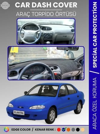 HYUNDAİ ELANTRA (1995-2000) Torpido Örtüsü Ön Panel Halı Torpido Koruma Tam Uyum UV Koruma Kaymaz 8905