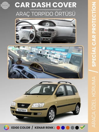 HYUNDAI MATRIX (2001-2010) Torpido Örtüsü Ön Göğüs Koruma Torpido Koruma Tam Uyum Çatlamayı Önler  8304