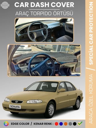 HYUNDAİ SONATA (1993-1998) Torpido Örtüsü Ön Göğüs Koruma Torpido Koruma Tam Uyum Çatlamayı Önler  9707