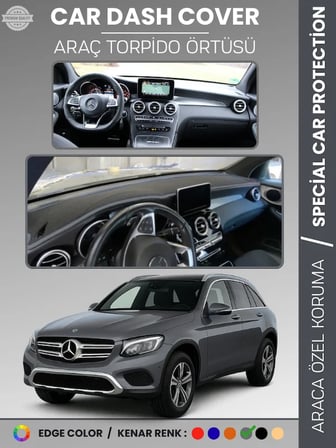 MERCEDES GLC (2015-2020) Torpido Örtüsü Panel Koruma Torpido Koruma Tam Uyum Çatlamayı Önler Kaymaz 9815