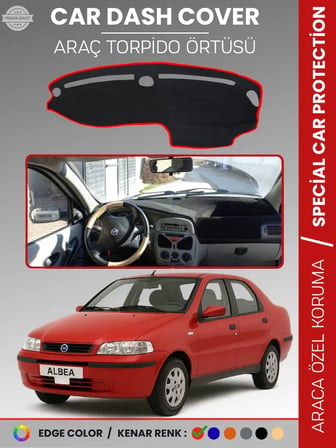 FIAT ALBEA (1999-2005) Torpido Örtüsü Ön Göğüs Torpido Koruma Tam Uyum Çatlamayı Önler Kolay Montaj 2973