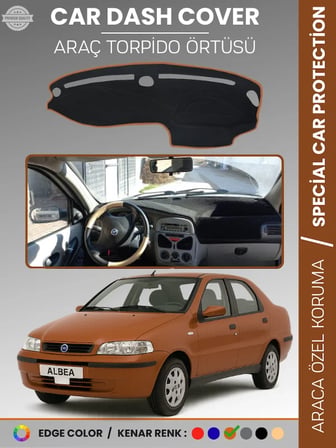 FIAT ALBEA (1999-2005) Torpido Örtüsü Ön Göğüs Torpido Koruma Tam Uyum Çatlamayı Önler Kolay Montaj 1424