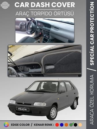 SKODA FELICIA (1994-2001) Torpido Örtüsü Panel Halı Torpido Koruma Tam Uyum UV Koruma Hızlı Montaj 7130