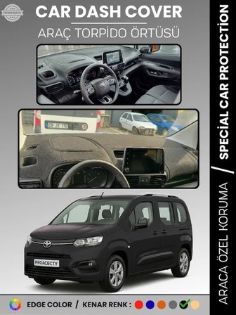 TOYOTA PROACE CITY (2019-2024) Torpido Örtüsü Panel Halısı Torpido Koruma Tam Uyum UV Koruma Kaymaz 2176
