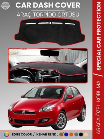 FIAT BRAVO (2007-2014) Torpido Örtüsü Ön Göğüs Torpido Koruma Tam Uyum Çatlamayı Önler Kolay Montaj 9348