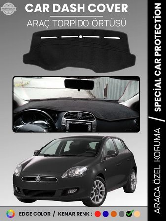 FIAT BRAVO (2007-2014) Torpido Örtüsü Ön Göğüs Torpido Koruma Tam Uyum Çatlamayı Önler Kolay Montaj 4028