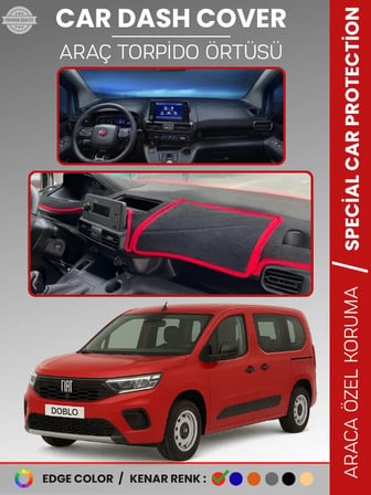 Fiat DOBLO (2023+) Torpido Örtüsü Ön Göğüs Torpido Koruma Çatlamayı Engeller Tam Uyum Hızlı Montaj 3678