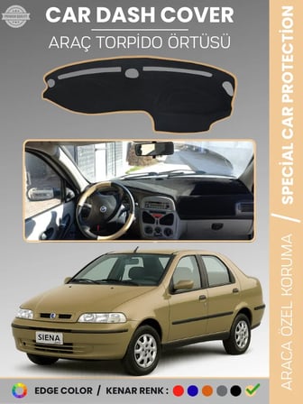 FİAT SİENA (1999-2005) Torpido Örtüsü Ön Göğüs Koruma Araca Özel Çatlamayı Önler Kaymaz Kolay Montaj 5179
