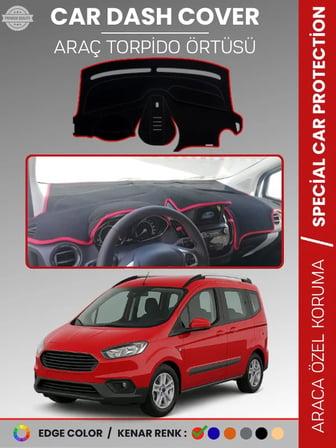 FORD COURİER (2020+) Torpido Örtüsü Ön Göğüs Torpido Koruma Tam Uyum Çatlamayı Önler Kolay Montaj 3054