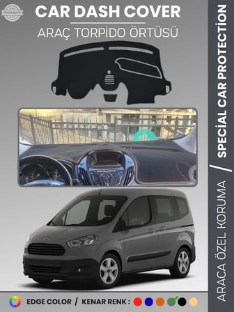 FORD COURİER (2013-2020) EKRANLI Torpido Örtüsü Torpido Koruma Tam Uyum Çatlamayı Önler Kolay Montaj 9861