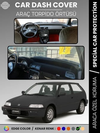 HONDA CIVIC EF (1988-1991) Torpido Örtüsü Torpido Koruma Tam Uyum Çatlamayı Önler Kolay Montaj 2596