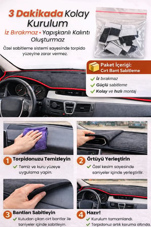 HONDA CIVIC FB7 (2011-2015) Torpido Örtüsü Torpido Koruma Tam Uyum Çatlamayı Önler Kolay Montaj 1136