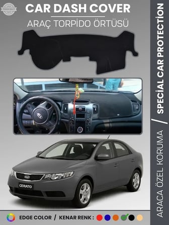 KİA CERATO (2008-2012) Torpido Örtüsü Ön Panel Torpido Koruma Tam Uyum Tam Uyum Kaymaz Kolay Montaj 5517