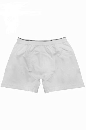 Sedef 2 Adet Beyaz Renk Likralı Boxer