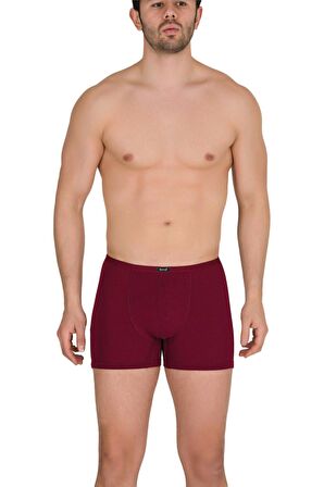Berrak Bordo Renk İnce Kemerli Modal Boxer