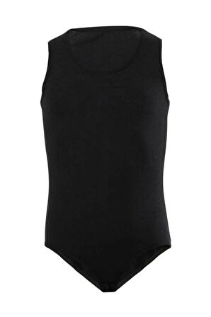 2 Adet Siyah Renk Geniş Askılı Çocuk Çıtçıtlı Badi