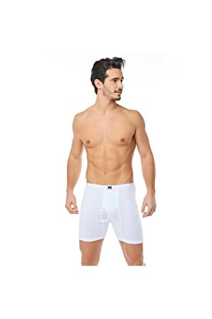 Tutku Ribana Beyaz Renk Paçalı Boxer