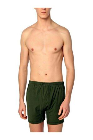 Seher 3 Adet Haki Renk Paçalı Boxer