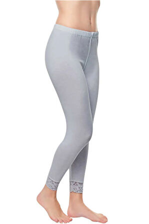 Kadın 3 Adet Dantelli Uzun Tayt