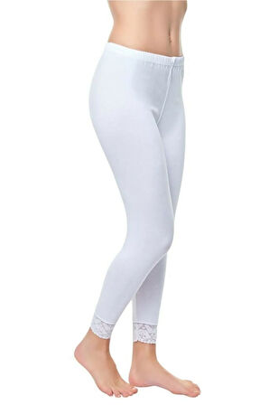 3 Adet Beyaz Renk Modal Uzun Tayt