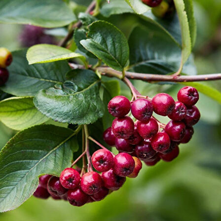 10 Adet Katya Kırmızı Aronya Aronia Fidesi (10-15 cm) 