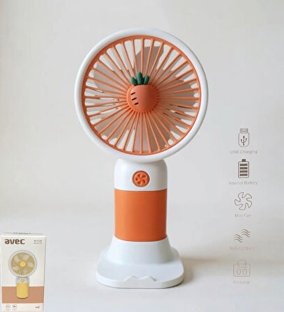 Avec USB Şarjlı El Fanı I Mini Taşınabilir Fan I Yaz Serinleticisi I Vantilatör I Telefon Standlıi