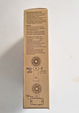 Mini Fan USB Şarjlı Mini El Fanı Taşınabilir Vantilatör 3 Kademeli Sessiz Fan Telefon Tutucu Mor Ren