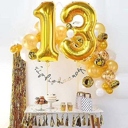 Brokoli Home 7 Numara Folyo Gold Balon, Folyo Altın Balon 100cm 40İnç