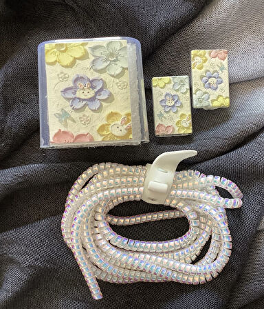 Brokoli Home iPhone 18W/20W Uyumlu Şarj Kılıfı, Şarj Kablosu Örme Aparatı, Kablo Koruyucu Aparatı,Mç