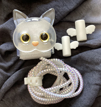 Brokoli Home iPhone 18W/20W Uyumlu Şarj Kılıfı, Şarj Kablosu Örme Aparatı, Kablo Koruyucu Aparatı,Şk