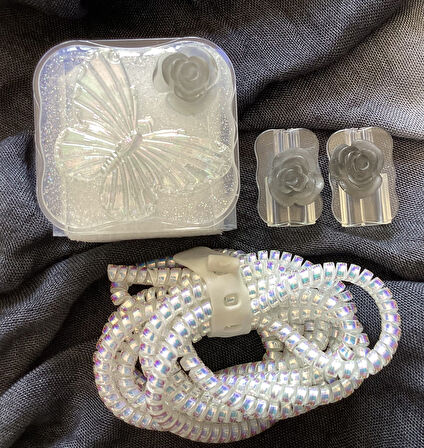 Brokoli Home iPhone 18W/20W Uyumlu Şarj Kılıfı, Şarj Kablosu Örme Aparatı, Kablo Koruyucu Aparatı,Bk