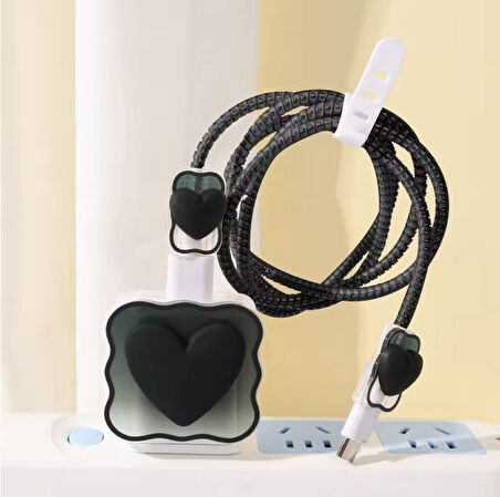 Brokoli Home iPhone 18W/20W Uyumlu Şarj Kılıfı, Şarj Kablosu Örme Aparatı, Kablo Koruyucu Aparatı,S