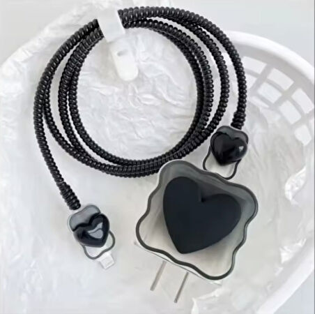Brokoli Home iPhone 18W/20W Uyumlu Şarj Kılıfı, Şarj Kablosu Örme Aparatı, Kablo Koruyucu Aparatı,S