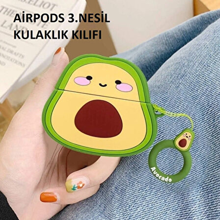 Brokoli Home  Airpods 3.nesil uyumlu 3d Kopçalı Kulaklık Kılıfı,Kulaklık Koruyucu