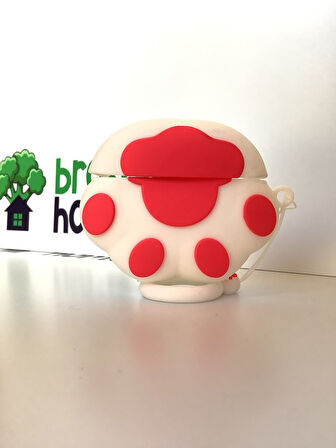 Brokoli Home Airpods Pro-Pro 2.nesil uyumlu 3d Kopçalı Kulaklık Kılıfı Pembe Pati