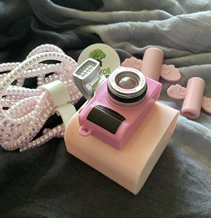Brokoli Home iPhone 18W/20W Uyumlu Şarj Kılıfı, Şarj Kablosu Örme Aparatı, Kablo Koruyucu Aparatı,Foto