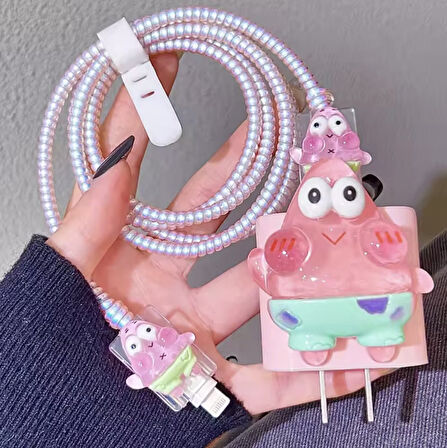 Brokoli Home iPhone 18W/20W Uyumlu Şarj Kılıfı, Şarj Kablosu Örme Aparatı, Kablo Koruyucu Aparatı,P