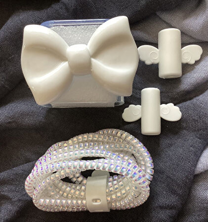 Brokoli Home iPhone 18W/20W Uyumlu Şarj Kılıfı, Şarj Kablosu Örme Aparatı, Kablo Koruyucu Aparatı,Kd