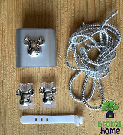 Brokoli Home iPhone 18W/20W Uyumlu Şarj Kılıfı, Şarj Kablosu Örme Aparatı, Kablo Koruyucu Aparatı, Toparlayıcı