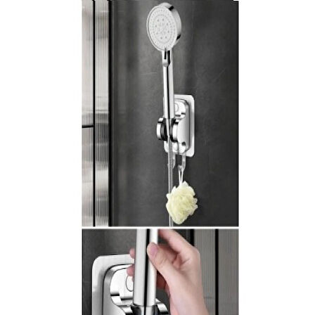 Brokoli Home Banyo Duş Başlığı Tutucu Ayarlana El Duşu Tutucu Yapışkanlı Duş Sabitleyici Lif Askısı